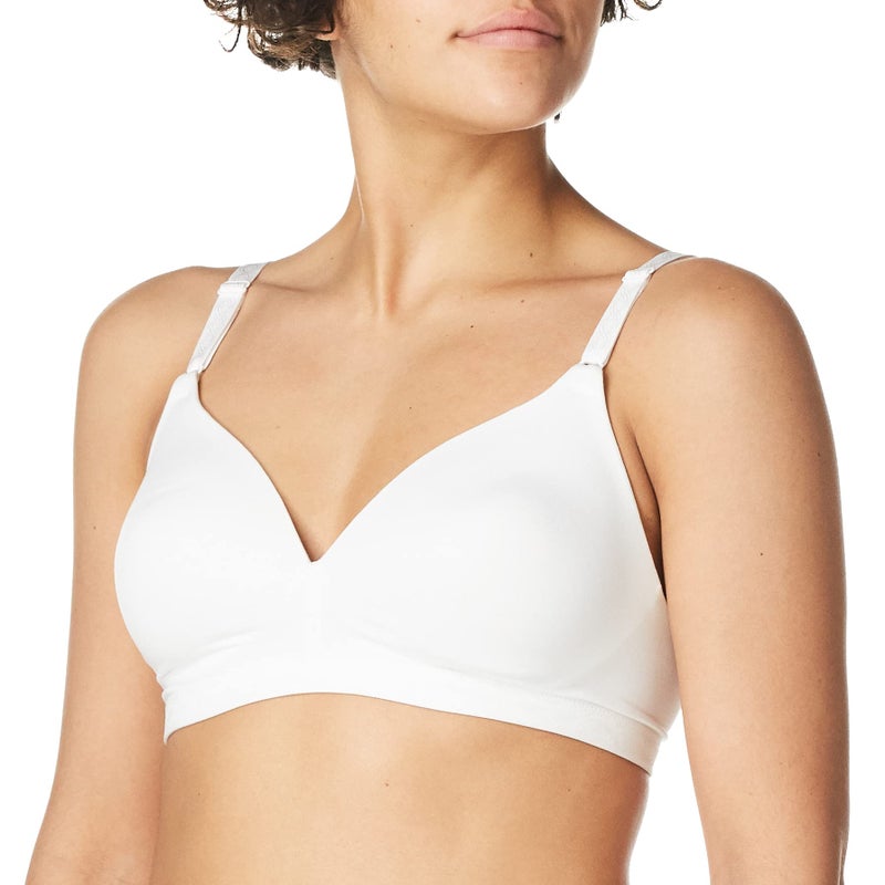 Warner's Women's Blissful Benefits Super Soft Wireless Lightly Lined Comfort Bra Rm1691w, White, 34D - Image 1