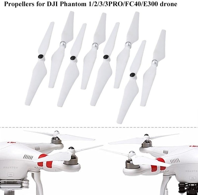 klarako Self-Tightening Propeller for DJI Phantom 1/2/3/3PRO/FC40/E300 Standard Quadcopter Accessory Replacement, 4 x 9450 CW Propellers, 4 x 9450 CCW Propellers - Image 2