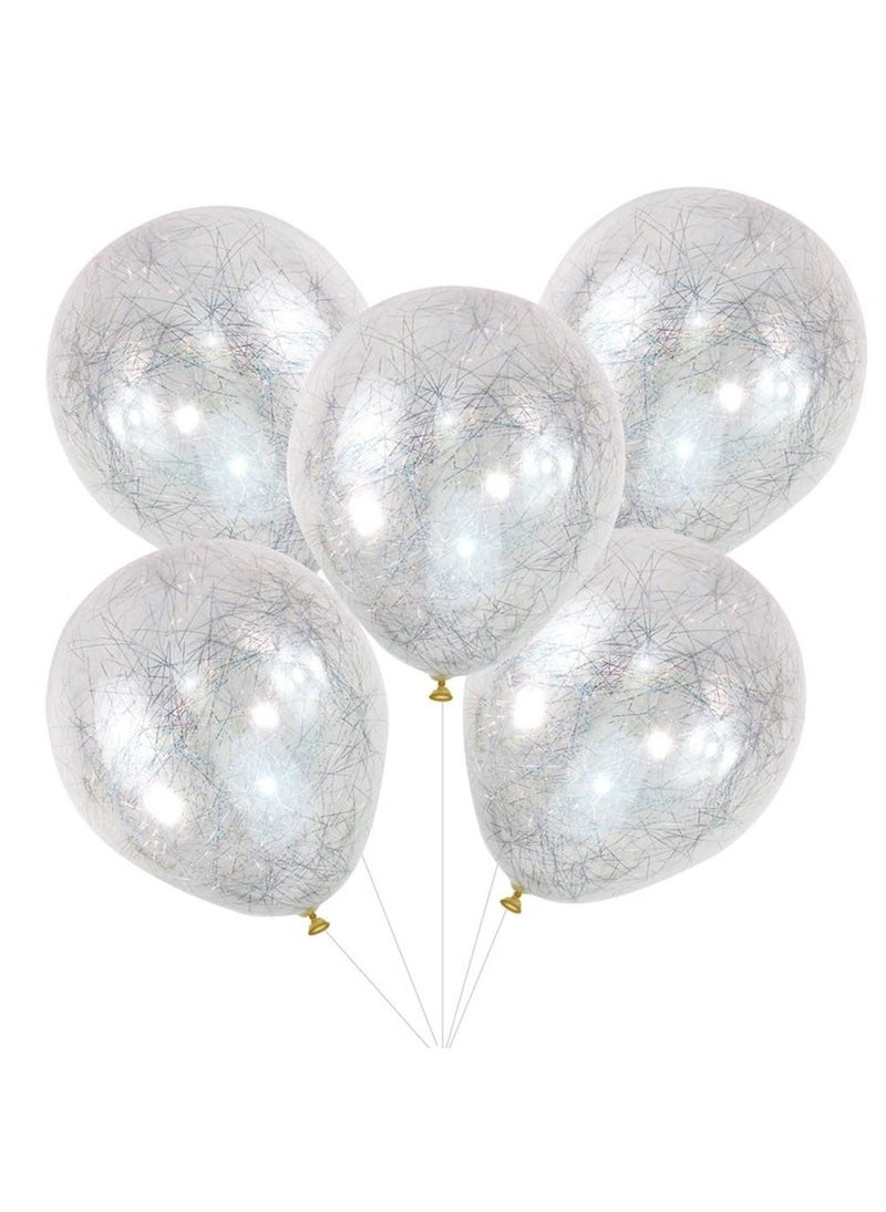 جينجر راي بالونات فضية من خيوط الكونفيتي، 30 سم، عبوة من 5 قطع - Image 1