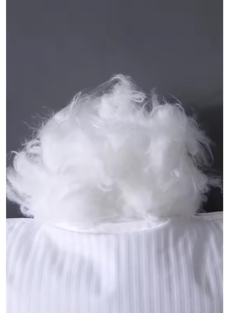 قطني وسادة مايكروفايبر مخططة 1000 جرام مقاس 50×70 سم – دعم ناعم وراحة مثالية للنوم - Image 2