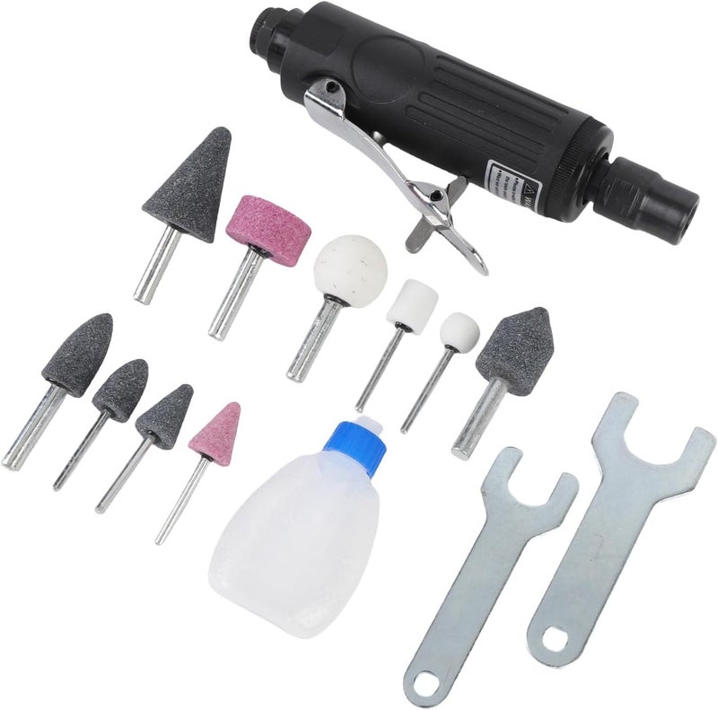 LiebeWH Air Die Grinder Kit Pneumatic Straight Tool 25000 1/4 Inch with Grinding Heads for Cutting Polishing Metal Automotive DIY - Image 3