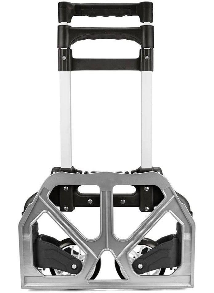 DubaiGallery - Folding Hand Truck Dolly Luggage Carts One-button Unfold Durable Sturdy for Industrial/Travel/Shopping Cart with Telescoping Handle and Elastic Ropes - Image 1