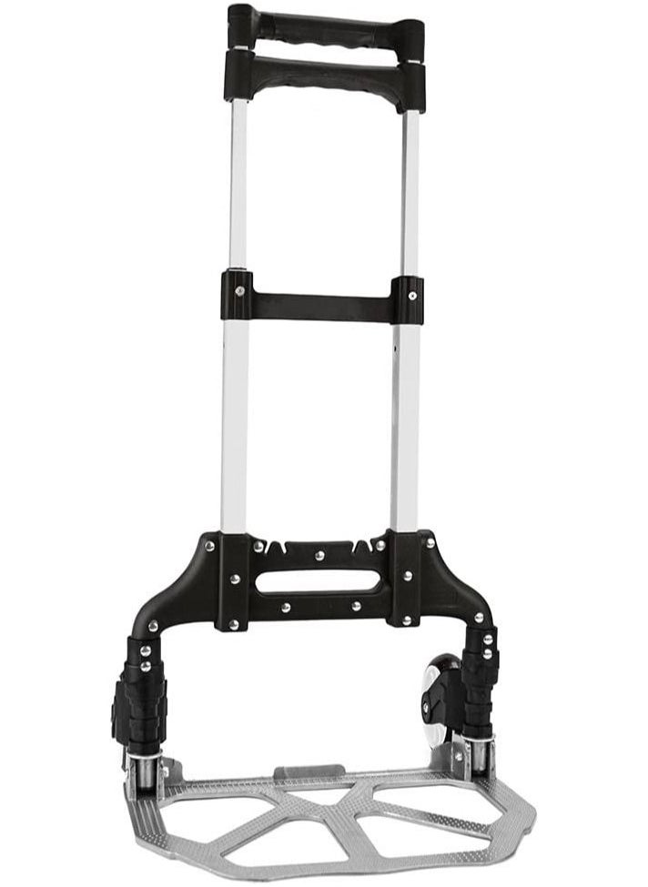 DubaiGallery - Folding Hand Truck Dolly Luggage Carts One-button Unfold Durable Sturdy for Industrial/Travel/Shopping Cart with Telescoping Handle and Elastic Ropes - Image 1