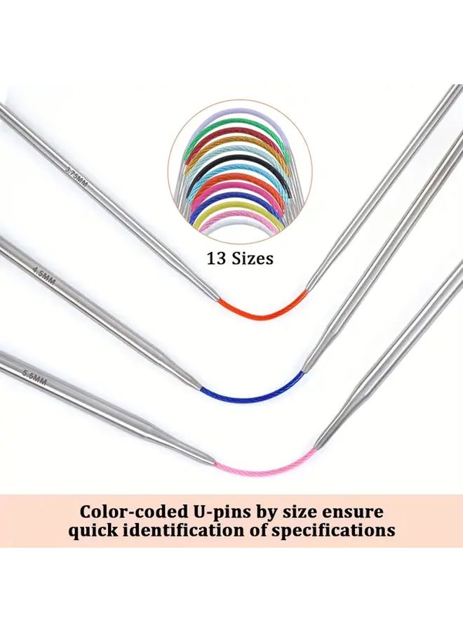 Stainless Steel Ring Knitting Needles 4 0mm Smooth Round Needles for Sweaters Socks - Image 3