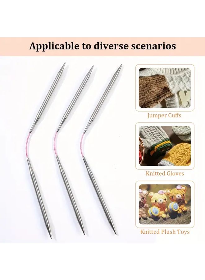 Stainless Steel Ring Knitting Needles 4 0mm Smooth Round Needles for Sweaters Socks - Image 5