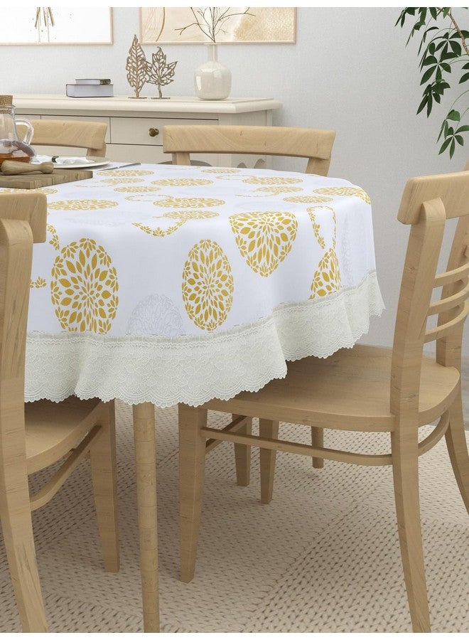 Clasiko 6 Seater Oval Dining Table Cover; 60x90 Inches or 152x228 Cms; Material - PVC; Shape - Oval; Pack of 1; Anti Slip; Grey & Golden 69064 - Image 4