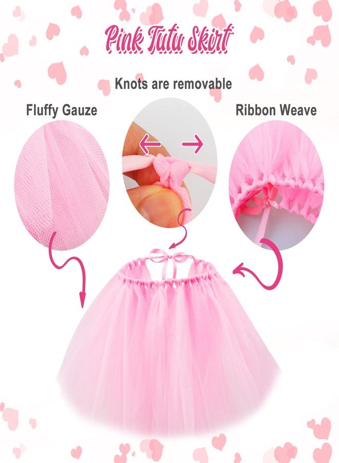GAGILAND Dog Tutu Birthday Outfit Pink Tutu for Dogs for Small Medium Dogs Birthday Party Supplies Dog Birthday Hat Necklace and Bowtie Hairpin for Dogs (16-23 inch Wrist) - Image 3