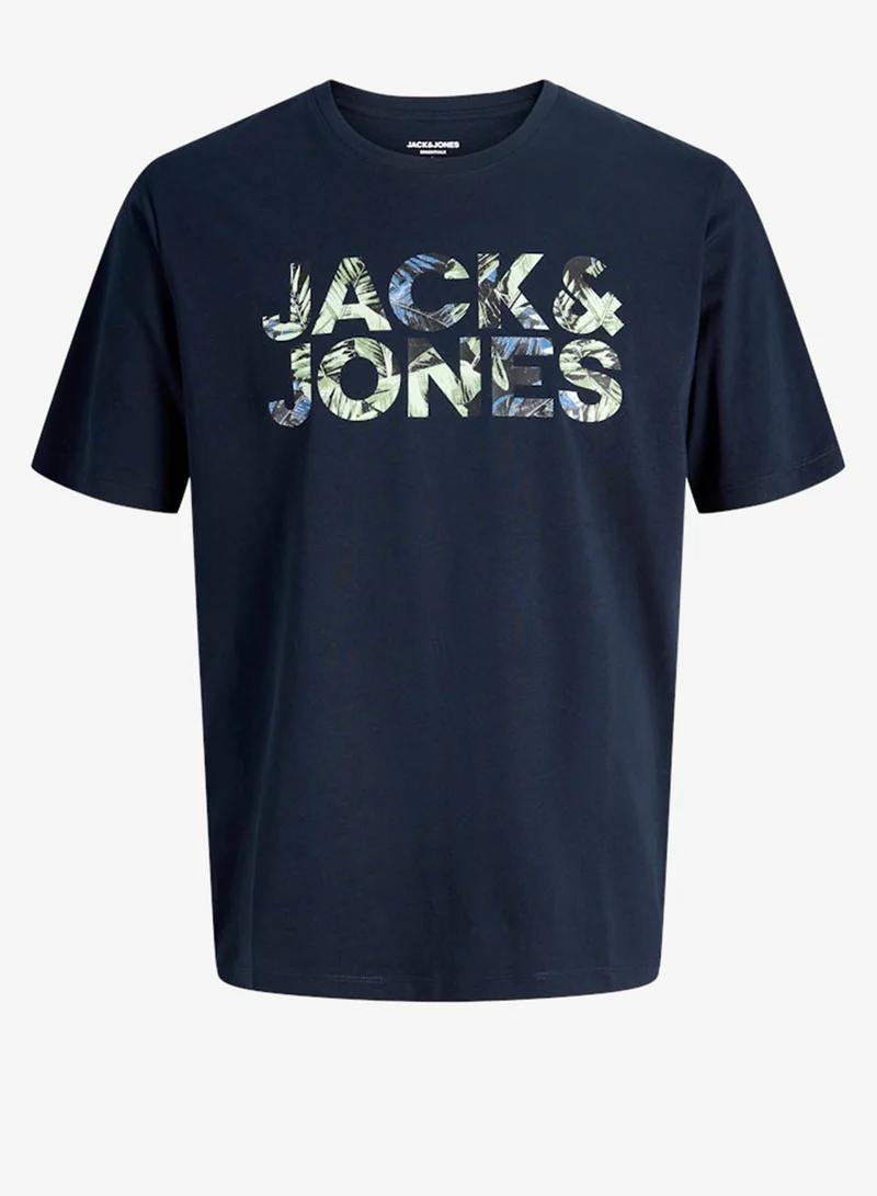 جاك وجونز جونيور تيشيرت أطفال برقبة دائرية بشعار جي جيف