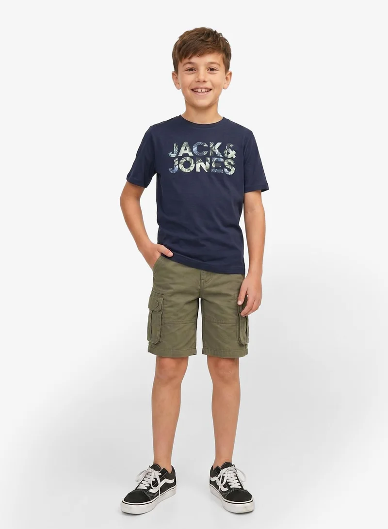 Jack & Jones Junior Kids Jjejeff Logo Crew Neck T-Shirt