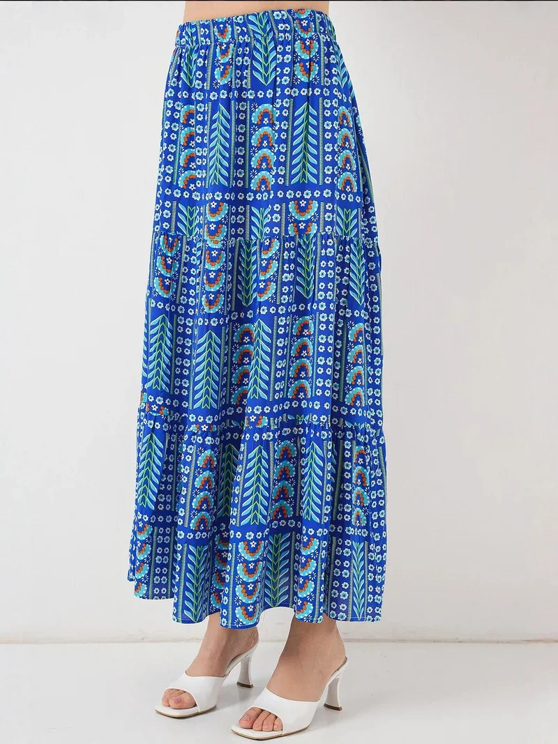 BIG DART BDART Maxi Skirt with Patterned Design