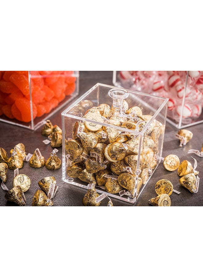 Restaurantware Clear Tek 3.9 x 3.9 x 3.9 Inch Candy Box, 1 Square Display Case - With Detachable Lid, Store Candy, Jewellery, Or Bubblegum, Clear Acrylic Storage Container, For Home Or Office - Image 5