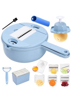 14 in 1 Multi-function Vegetable Chopper Grater, Multifunction Veggie Cutter Food Slicer with Container for Kitchen