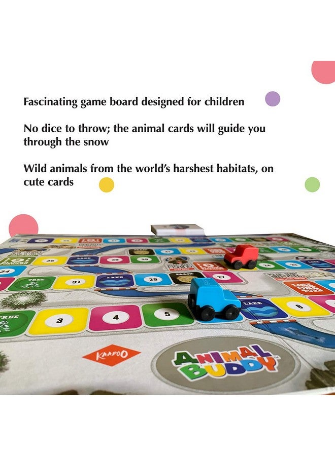 كادو لعبة Animal Buddy Arctic World - العب وتعلم - لعبة لوحية ممتعة للعائلة - مقدمة رائعة عن الحياة البرية للأطفال بعمر 6 سنوات فما فوق - متعددة الألوان - صنع في الهند (لاعبان) - Image 4