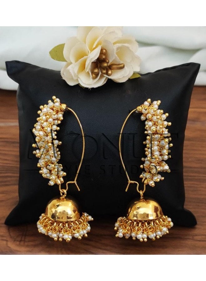 Gold-Tone Jhumka Earrings