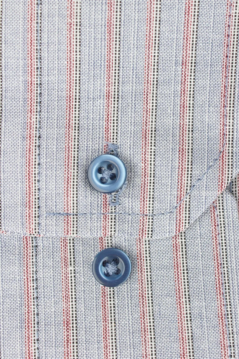 فاريتا Men's Antique Blue Checked Long Sleeve Classic Cut Collar Buttoned Shirt