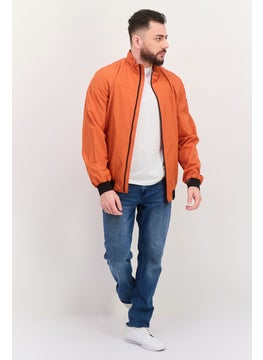GEOX Men Brand Logo Windbreaker Jacket, Rust  - Image 2