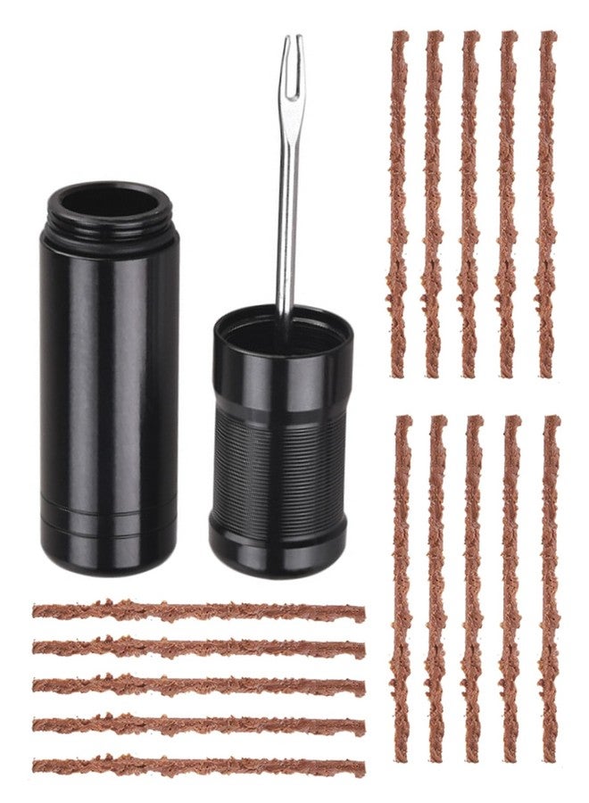 Ciomszan Tubeless Bike Tire Repair Kit for MTB & Road Bicycles - Quick Repair for Punctures & Flats, Includes Storage Canister, Plugger Tool & 15 Rubber Repair Strips, Essential Bicycle Tyre Repair Tool Set - Image 1