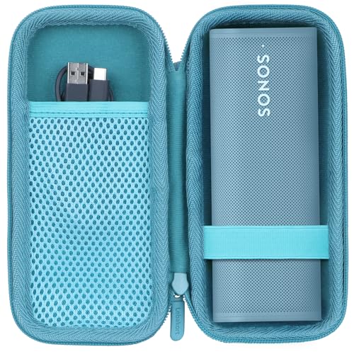 Lebakort Hard Case Compatible with Sonos Roam 2 Sonos RoamSonos Roam SL Portable Waterproof Speaker Blue Case - Image 1