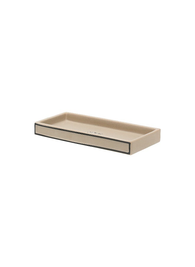 Beige And Black Ceramic Bath Tray