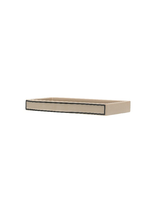 Beige And Black Ceramic Bath Tray