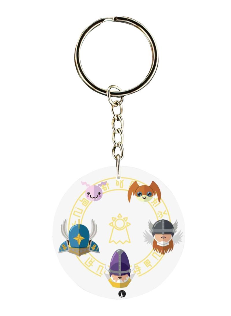 Anime Digimon Printed Keychain