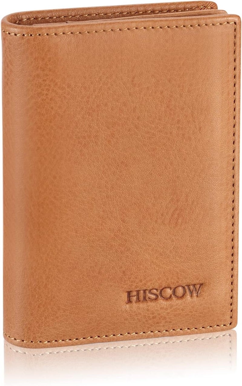 HISCOW Leather Business Card Case Holder for Men & Women, Italian Calfskin - Image 1
