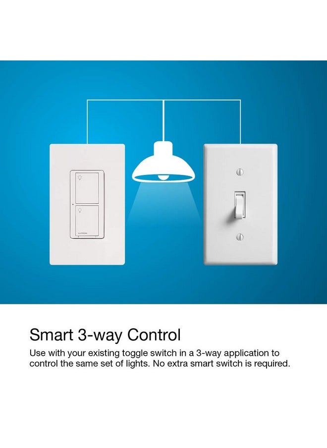 LUTRON Lutron Caseta Smart Switch Starter Kit | Compatible with Alexa, Apple HomeKit, and the Google Assistant | P-BDG-PKG1WS | White  - Image 5