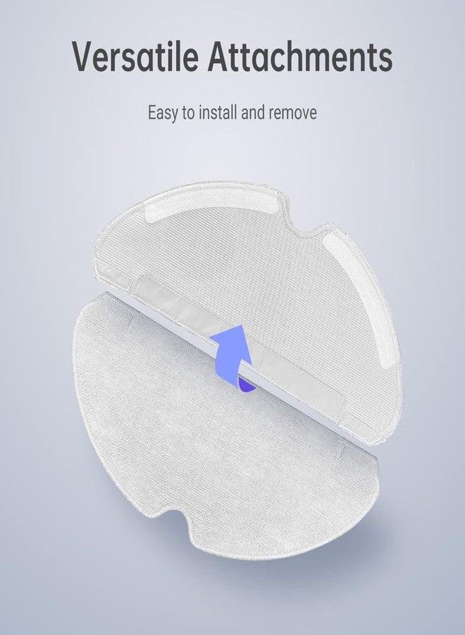 Dreame وسادات مسح رطبة DREAME متوافقة مع مكنسة D10s Pro الروبوتية، قطع قماش استبدال للمسح الأرضي (2 قطع) - Image 3