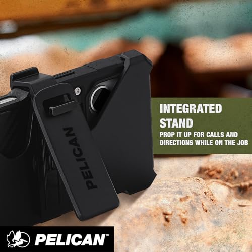 Pelican Shield iPhone 17 Pro Max Case Compatible with MagSafe Rugged Phone Case w 21ft MilitaryGrade Drop Protection Heavy Duty Phone Cover wBelt Clip Holster for iPhone 17 Pro Max Carbon - Image 3