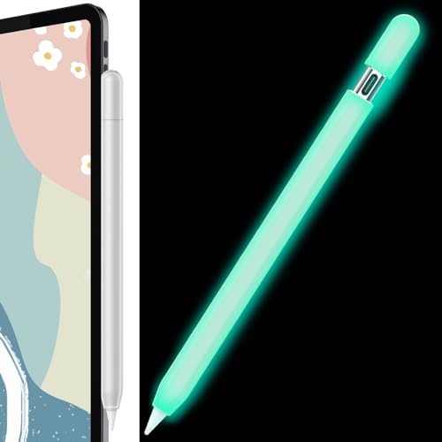 AhaStyle Silicone Case for Apple Pencil USBC 2023 Ultra Thin Proteative Cover Skin Apple Pencil Sleeve AntiSlip Grip Compatible with Apple Pencil USB C Glow Blue - Image 1