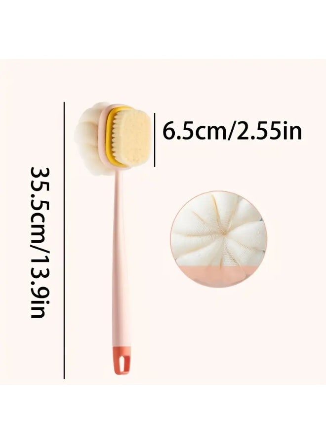 LANGMANNI Long Handle Back Scrubber Sponge & Plastic Massage Bristle Body Brush for Men and Women – Shower Exfoliating Loofah with Gentle Exfoliation, Plastic Design - Image 2