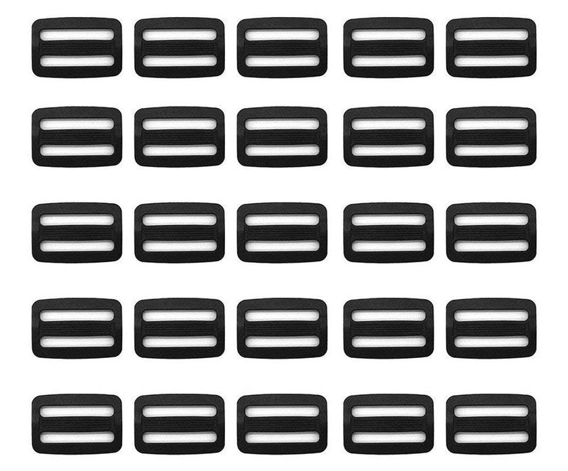 DIY Crafts DIY Crafts CTDIYHI31258 1 Inch Plastic Slides Adjustable Webbing TriGlide Slider Buckle for Belt Backpack and Bags Straps Pack 
