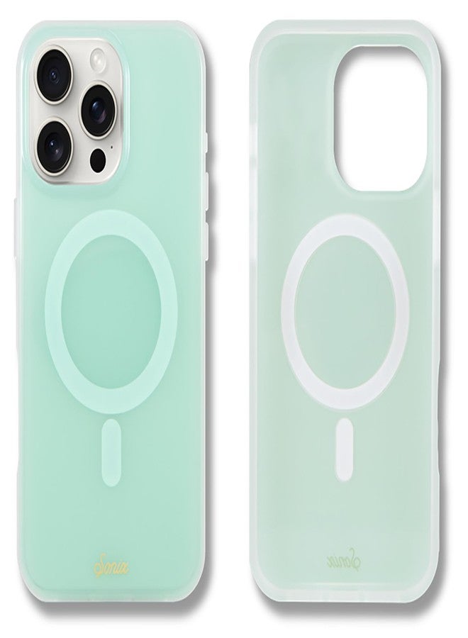 سونيكس جراب سونيكس لهاتف آيفون 16 برو ماكس | متوافق مع ماج سيف | مُختبر ضد السقوط من ارتفاع 10 أقدام | لون النعناع الهلامي - Image 1