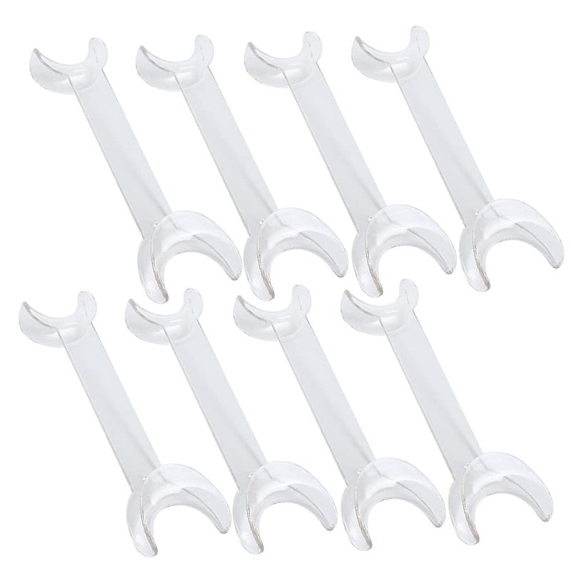 Angzhili 8 Pcs Dental Intraoral Cheek Lip RetractorCheek Retractors Opener Mouth OpenerDouble Head TShape Dental Orthodontic Tool Surgical Retractor Small Clear