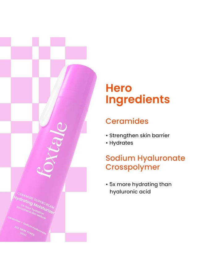 Foxtale 5x Hydrating Ceramide Moisturizer for Face | Micro Hyaluronic Acid & 3 Ceramides | Lightweight | Fast Absorbing | Repairs Skin Barrier and Texture | Men & Women - 50ml - Image 3