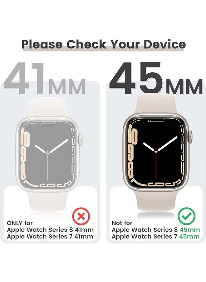 3Pcs Apple Watch 45mm Case for Series 9/8/7, Hard PC Diamond Bumper with Built-in Tempered Glass, Bling Protective Cover for Women Girls - Image 2