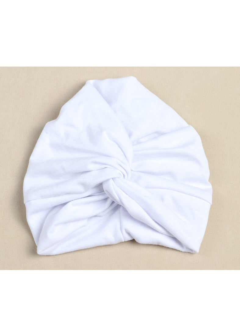 Cotton Children's Cross Headband White