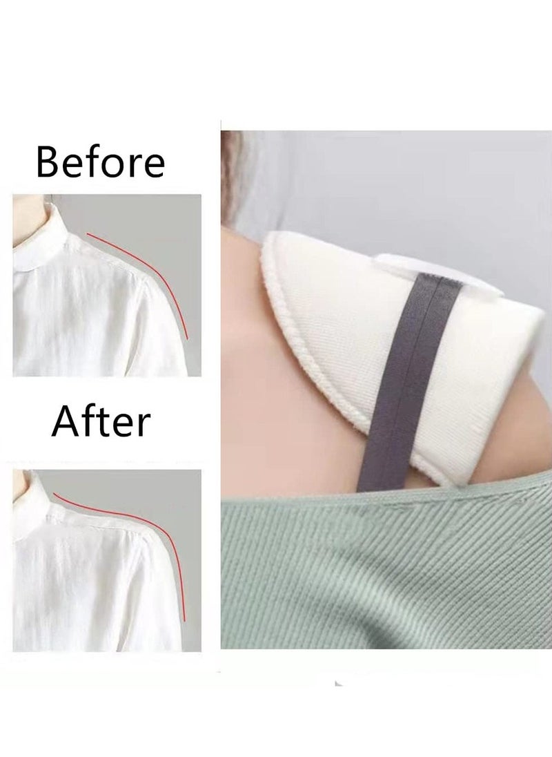 Sewing Shoulder Pads for Women Men, Soft Foam Padded Self Adhesive Shoulder Pad, 1 Pairs White Foam Shoulder Pads, for Blazer Clothes Sewing Accessories Craft DIY  - Image 2