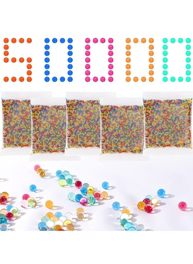 سوبرسو 50000 خرزة كريستالية من جل التربة المائية لتخفيف التوتر، قطع مركزية لحفلات الزفاف والمناسبات، حشو مزهرية من أحجار هلامية مائية لرش الجل وديكور المنزل (متعدد الألوان) - Image 2