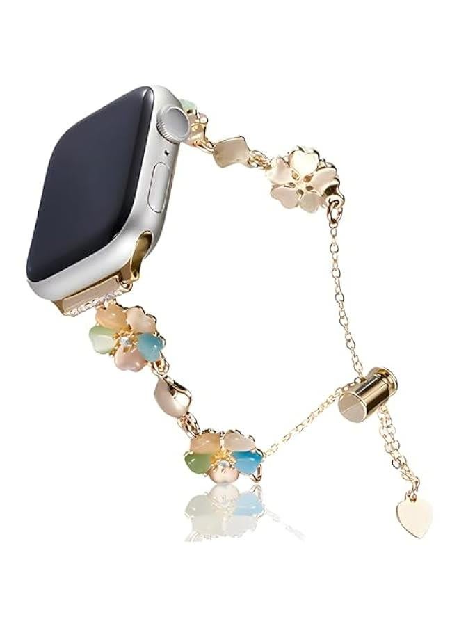 Beauenty Stylish Charms Bracelet Band Compatible with Apple Watch, Elegant Metal Strap for Women, Fits Series 1-9 SE，42mm44mm45mm49mm - Image 1