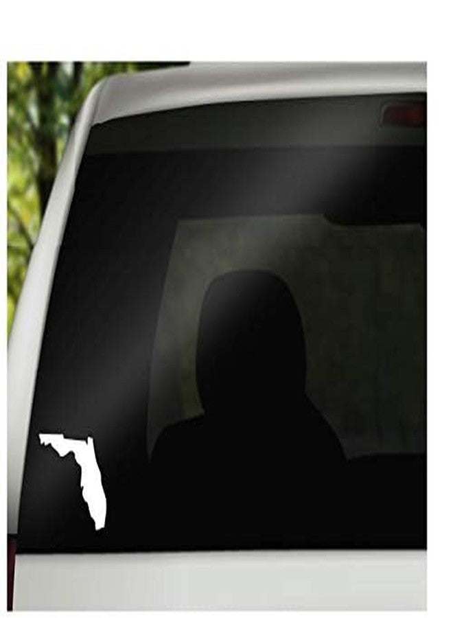 Foxtail Decals ملصق فينيل فلوريدا | أبيض | صنع في الولايات المتحدة الأمريكية بواسطة فوكستيل ديكالز | مناسب لنوافذ السيارات، والأجهزة اللوحية، وأجهزة الكمبيوتر المحمولة، وزجاجات المياه، وغيرها | 4.5 × 3.9 بوصة - Image 4