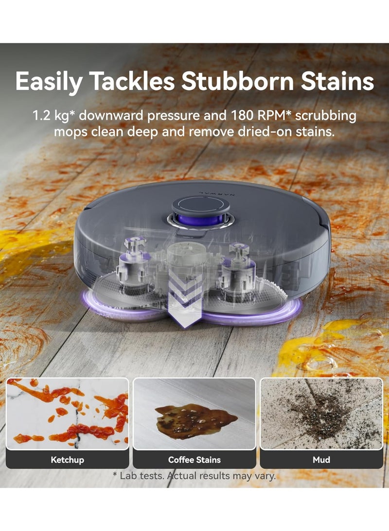 NARWAL Freo Z Ultra Robot Vacuum and Mop Combo, Dual RGB Cameras and Chips, AI Avoidance, 12000Pa Suction, Real-Time Decisions, Adaptive Hot-Water Self Wash & Self Emptying, Pet Hair, Quiet, Grey - Image 5