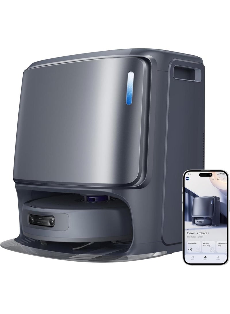 NARWAL Freo Z Ultra Robot Vacuum and Mop Combo, Dual RGB Cameras and Chips, AI Avoidance, 12000Pa Suction, Real-Time Decisions, Adaptive Hot-Water Self Wash & Self Emptying, Pet Hair, Quiet, Grey - Image 1