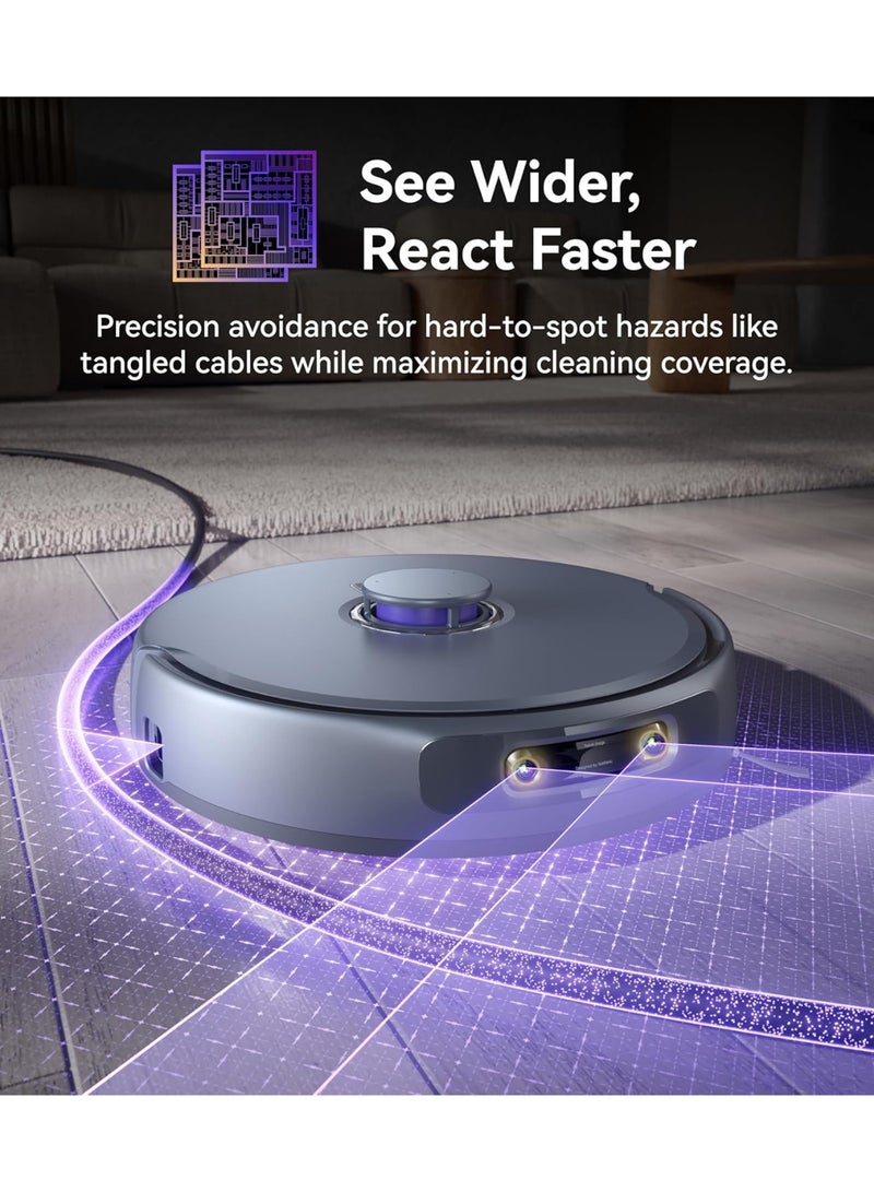 NARWAL Freo Z Ultra Robot Vacuum and Mop Combo, Dual RGB Cameras and Chips, AI Avoidance, 12000Pa Suction, Real-Time Decisions, Adaptive Hot-Water Self Wash & Self Emptying, Pet Hair, Quiet, Grey - Image 2