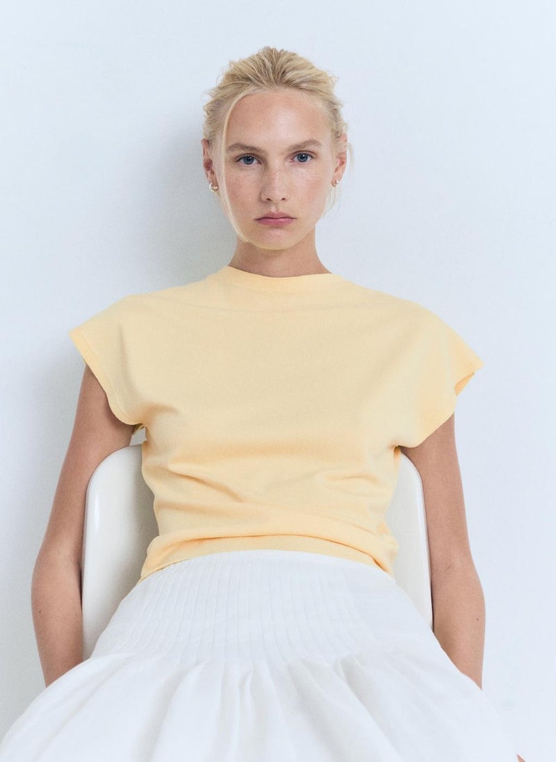 MANGO Short Sleeve Sweater  - Image 1