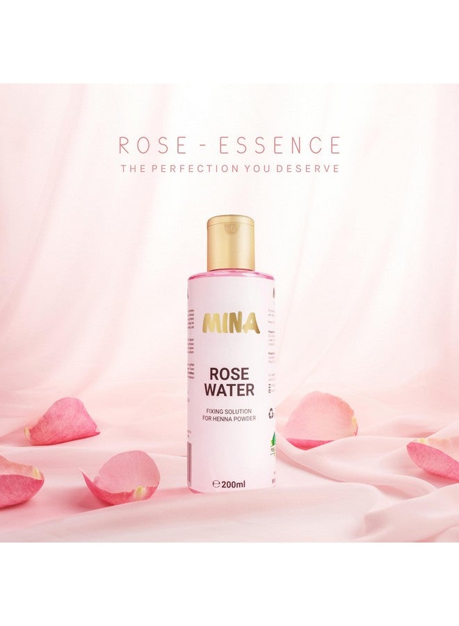 MinaiBrow Mina Rose Water Facial Toner And Eyebrow Henna Tint Fixing Solution| Calming & Soothing, Suitable For All Skin Types | Organic, Refreshing Natural Rose Water | 200ml - Image 3