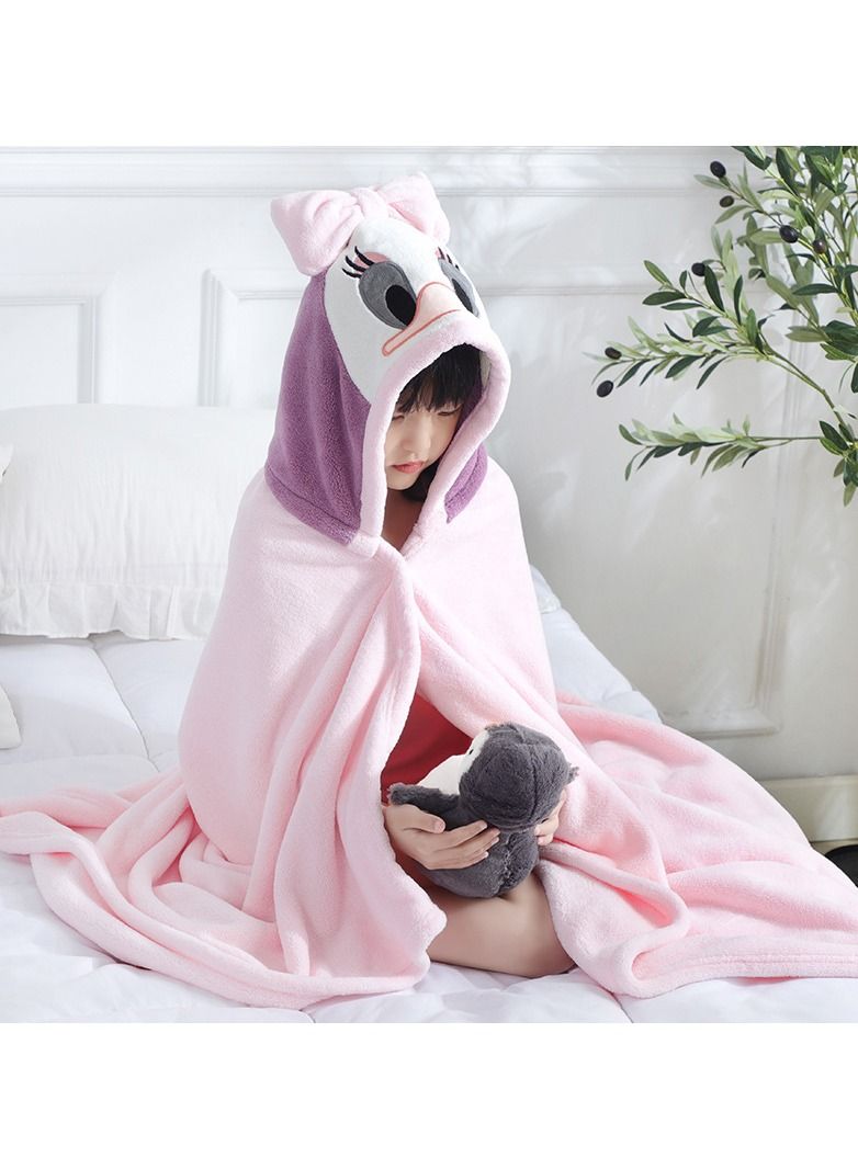With Hood Coral Fleece Cloaks Bath Towels