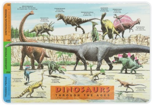 Painless Learning Dinosaurs Placemat, Large, Oil Pastel - Image 4