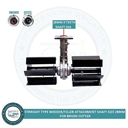 DVI Rotary Weeder Attachment Suitable for Any Type of Brush Cutter(Backpack/SIDEPACK) 9 Teeth SPILINE (for 28MM SPILINE Shaft) - Image 3