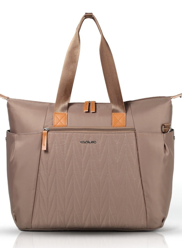 Little Story Zurich Pack and Go Baby Travel Diaper Bag - Beige - Image 1